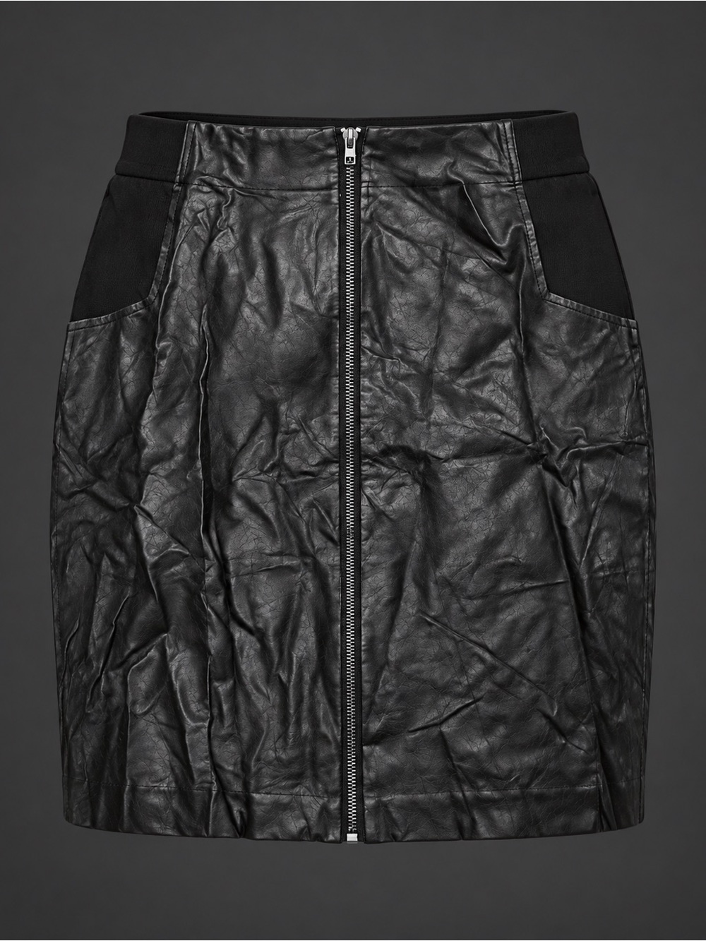 Forever 21 Plus Black Faux Leather Skirt Size 1X